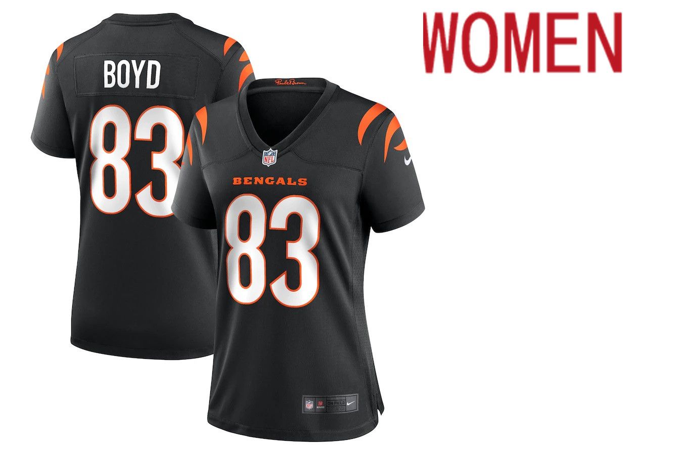 Women Cincinnati Bengals #83 Tyler Boyd Nike Black Game NFL Jersey